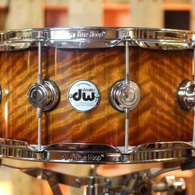 DW 6.5x14 Collector's Maple 333 Almond Burst over Nyatoh Snare Drum - SO#1444620 image 1