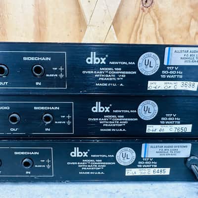 Lot of 3 BROKEN DBX 166 2-Channel Stereo Compressor Made in USA - PARTS / REPAIR image 2