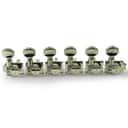 Kluson 6 In Line Revolution Series H-Mount Non-Collared Tuners w/ Staggered Posts
