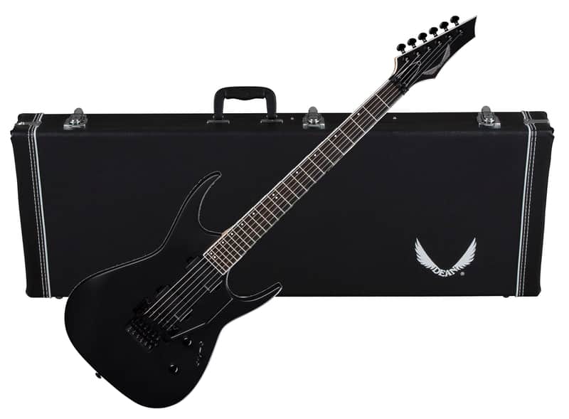 DEAN Exile Select Floyd Fluence electric GUITAR new Black Satin w/ Hard Shell Case image 1