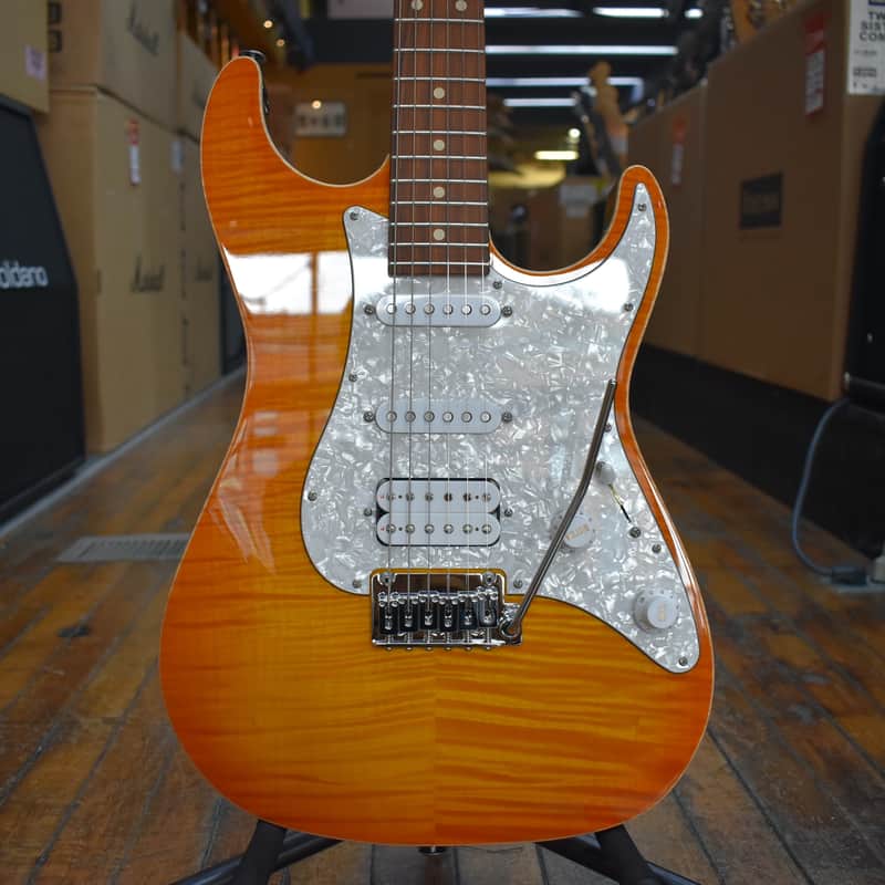 Suhr Standard Plus Electric Guitar Trans Honey Amber Burst w/Padded Gig Bag image 1