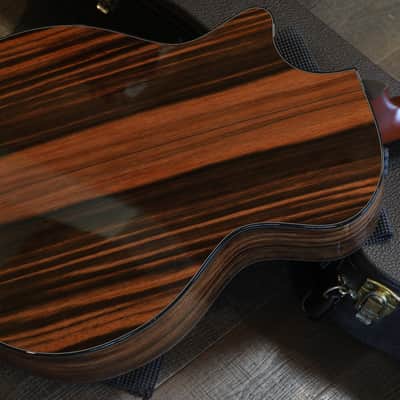 Unplayed! 2014 Taylor Custom GA Madagascar Ebony European Spruce Acoustic Guitar Natural + OHSC image 12