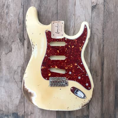 FRANCHIN Mercury guitar body Heavy Relic Aged Vintage White 100% Nitro Lacquer Cracks SSS Poplar Stratocaster-Strat-S-Style Made in Italy - Stock piece #23520926 image 4