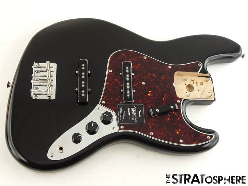 Fender Vintera II 60s RI J Jazz BASS LOADED BODY, Bass Alder Black image 1