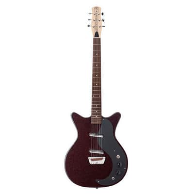 Danelectro Glitter '59 Electric Guitar-Black with Silver Glitter *USA Small Business* image 3