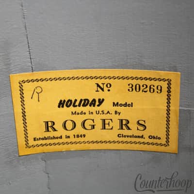 Rogers 22,13,16"Cleveland Drum Set Shells Bass/Tom/Floor Holiday Blue Sparkle BB image 10