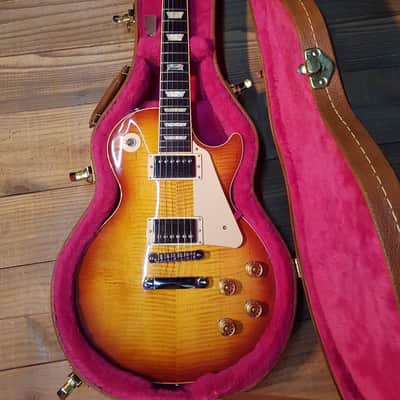 2014 Gibson Les Paul Traditional Electric Guitar Sunburst 59 Tribute Pickup image 1