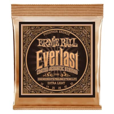 Ernie Ball 2550 Everlast Coated Phosphor Bronze Extra Light 10-50 image 1
