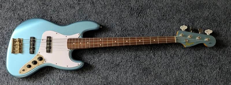 Squier James Johnston Signature Jazz Bass 2012 - 2015 - Lake Placid Blue image 1
