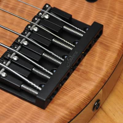 Fodera Monarch Std Special Doctorbass Edition Bird's eye Maple 5 string 19mm spacing - Figured Redwood top image 6