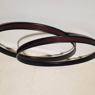 2PC Burgundy Bass Drum Hoops 2 Piece Set - Metal Ultra Clean A+ image 2