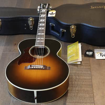 LEFTY! 2008 Gibson CJ-165 Left-Handed Acoustic/ Electric Mini Jumbo Guitar Vintage Sunburst + OHSC & Papers image 1