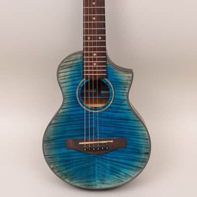 Ibanez EWP32FM Piccolo Acoustic Guitar Blue Burst W/CASE image 2