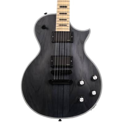 10S GF Neck-Thru Maple Walnut 5 Piece Neck, Ash Body, EMG Pickups Electric Guitar Satin Black image 1