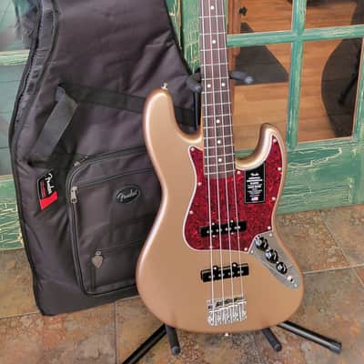 2025 Fender American Professional Classic Jazz Bass in Firemist Gold wDeluxe Bag image 1