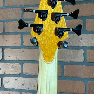 Alembic Orion 5-String SHORT SCALE, Lacewood with Blackened Brass Hardware image 6