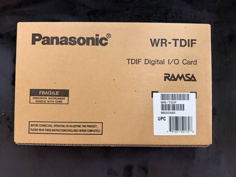 Panasonic WR-TDIF Digital I/O Card Ramsa DA7 Mixer Made in Japan NOS image 1