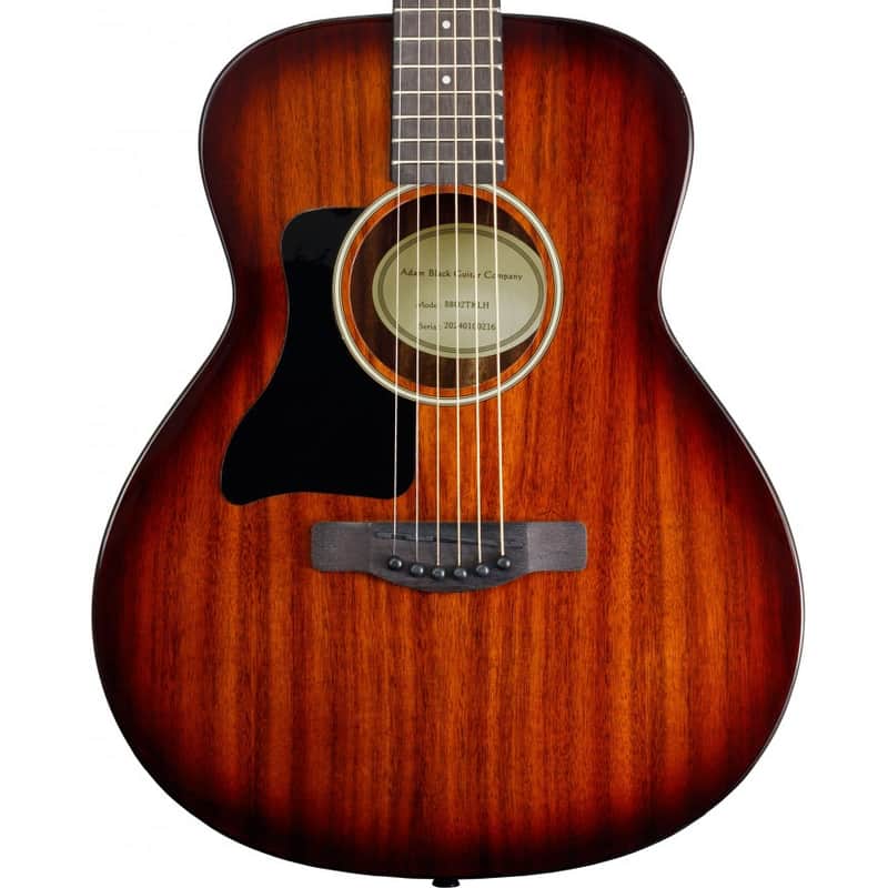 Adam Black O-2T Koa Left Handed Travel Guitar Black