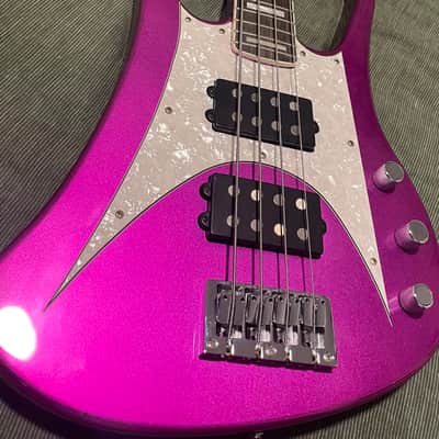 Musicvox Space Cadet MI6 Bass Guitar 2016 ish - Purple Glitter image 1