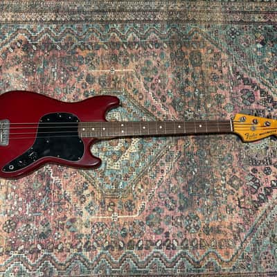 1978 Fender Musicmaster Bass Guitar - Wine Red image 2