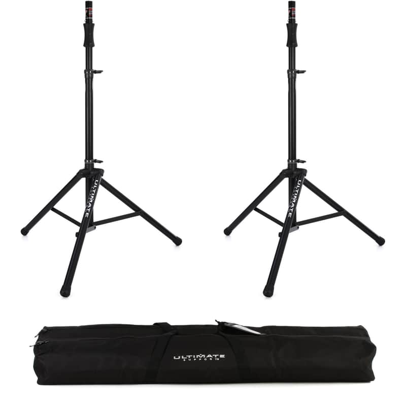 Ultimate Support TS-100B Lift-Assist Speaker Stand Pair with Bag image 1