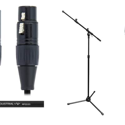 Shure SM57LC-SOLO-K SM57 Instrument Microphone with Boom Stand and XLR Cable image 3