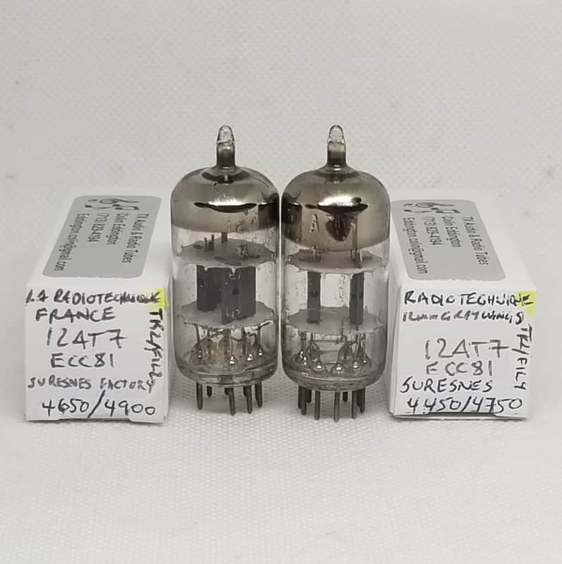 Radiotechnique RT 12AT7, Well Matched Pair (9.1%) Suresnes Factory NOS 12AT7 ECC81 image 1