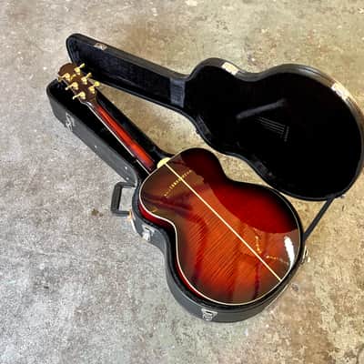 Yamaha CJ-32 Jumbo Acoustic guitar - Flame Sunburst j200 | Reverb