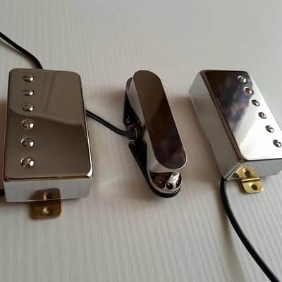 Handmade prewired HSH neodymium Strat pickguard with HB split switch TR BL and mid PU cutoff switch. PAF style HB's. image 16