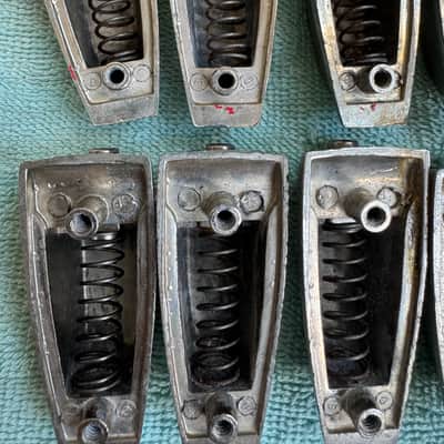 Ludwig Lot of 10 Vintage Large Classic Bass Drum Lugs item # 2243 50s - Nickel image 8