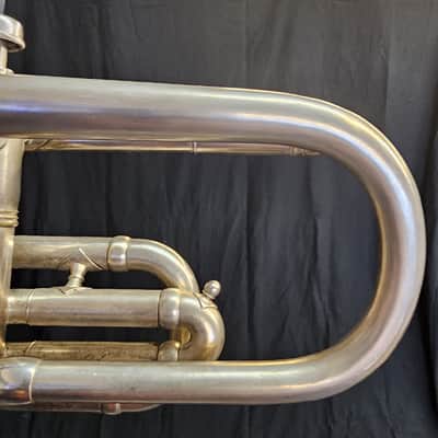King made by H N White American Stndard Bb Cornet 1920 - silver plate image 8