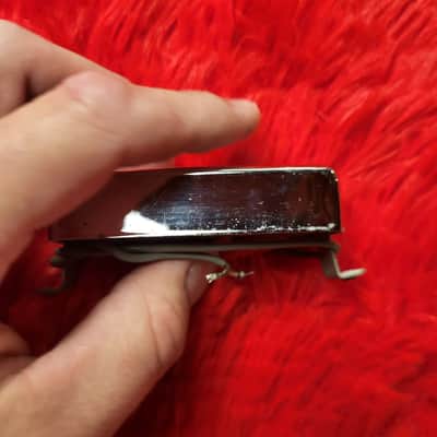 Unknown Brand Pair of Chrome Covered "Faux Buckers" Humbuckers - Possibly 1970's - 2000's - 2.98K and 3.06K - Ceramic Magnet - 49.5mm Pole Spacing - Possibly From Japan MIJ image 6