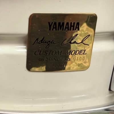 Yamaha 🥁made in JAPAN ndugu chancler SIGNATURE MIJ Billy jean snare drum white - White image 8