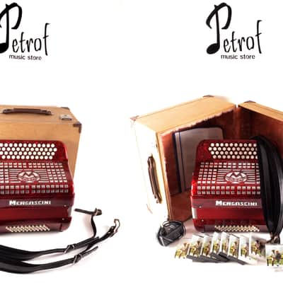 Custom Made Mengascini Accordion with Implanted Cassette Stereo Player System&Accessories~Fake Play~ image 3