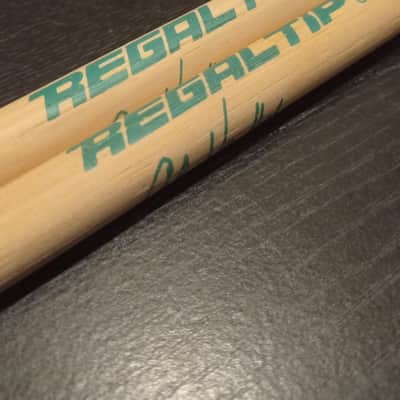 Regal Tip RARE/ Collectable Alex Van Halen signature drum sticks 90s - Lacquered selected Hickory image 7