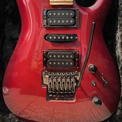 Partcaster Superstrat Ibanez Hybrid Red burst image 1