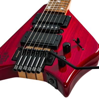 Spade Red Clear With Floating Tremolo HSH Pickups Coil Split & Stiletto Case image 8