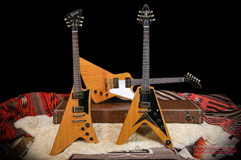 Trio of Limited Run 1980's Gibson Korina Reissues: Explorer, Flying V, & Moderne image 1