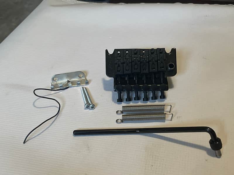 2020's Era Used FRT-01000 1000 Series Licensed Floyd Rose Black Guitar Tremolo Bridge & Arm image 1