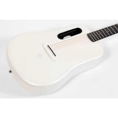 LAVA MUSIC ME 4 Carbon Fiber 36" Acoustic-Electric Guitar with Airflow Bag White image 3