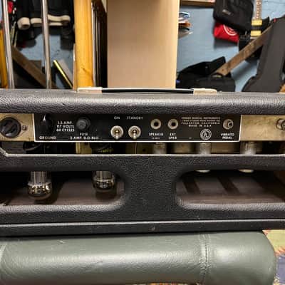 1966 Fender Bandmaster Blackface Head (European power supply cable) image 4