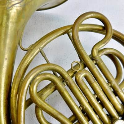 Geo C. Diver Music Co Gold Star Single French Horn, USA,  Lacquered Brass image 10