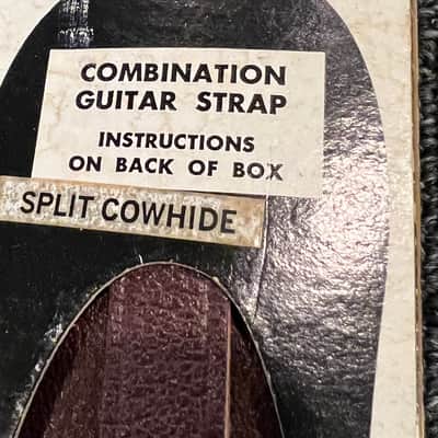 Ace Combinaton Leather guitar strap 1970’s - Burgundy in original box image 5