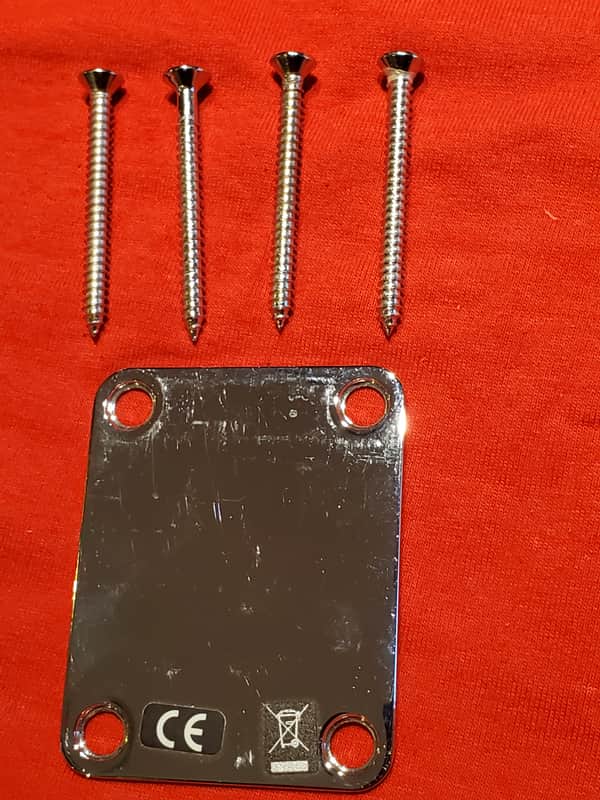 (#B41) Fender Telecaster / Stratocaster Neck Plate With Screws image 1