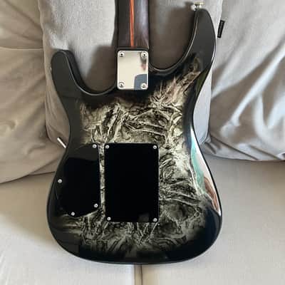 Custom Luthier  Super Strat Handmade – Brazilian Rosewood 2006 - Artistic Gloss – Green/Gold/Black Marble image 4