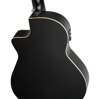Ortega RCE125SBK-3/4 Family Series Spruce Top Thinline Body Cutaway 3/4 Size Nylon 6-String Classical Acoustic-Electric Guitar w/Gig Bag image 9