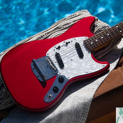 2010 Fender MG69-MH 1969 Mustang Reissue - Old Candy Red - MADE IN JAPAN - Pro Set Up w Perfect Frets/Action/Intonation! image 2