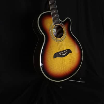 Oscar Schmidt OG10CE-FYS Concert Cutaway w/ Electronics Flame Yellow Sunburst