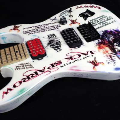 Custom Painted And Upgraded Dean Custom Zone Guitar - Aged and Worn With Graphics And Reverse Headstock image 17