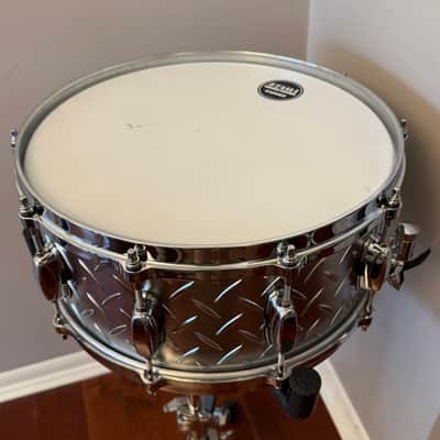 Tama LU1465 6.5x14" Lars Ulrich Signature Snare Drum - Diamond Plate Steel image 21